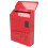 Iron Red Wall-Mounted Mailbox with 2 Keys, 3 Hooks 2