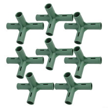 8PCS 19mm Greenhouse Frame Connector Heavy Duty PVC Pipe Bracket Weather Resistant Garden Structure Fittings