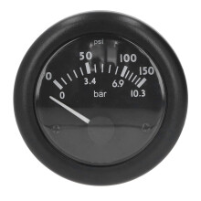 Mechanical Oil Pressure Gauge 12V for Generator, Clear Pointer Display, Durable ABS Housing, Easy Replacement
