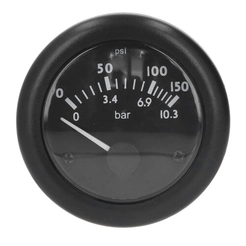 Mechanical Oil Pressure Gauge 12V for Generator, Clear Pointer Display, Durable ABS Housing, Easy Replacement