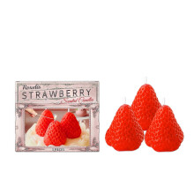 Roxelis Strawberry Candle Add A Touch Of Cozy And Romantic Ins New Year's Day New Year Good-Looking Decoration Birthday Gift