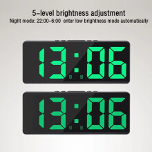 Colorful creative number clock Temperature Calendar Alarm LED Large Number Electronic Clock Backlight Home Decor