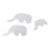 3PCS Elephant Template Ruler Acrylic 241g 8.5oz 2
