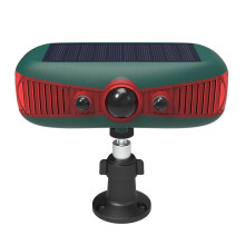 Solar Motion Sensor Alarm Outdoor Security Siren with 129dB Loud Sound, Strobe Light, IP55 Waterproof