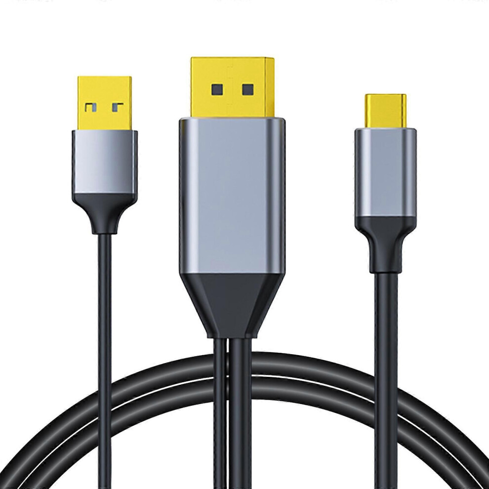 Displayport To Usb C Cable 4K@60Hz With Usb Cable Adapter Displayport Male To Type C Male Converters Support Touch 6083684308734