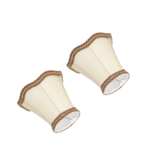 2Pcs E14 Chandelier Lamp Shade Indoor Modern Fabric Candle Chandelier Lampshade for Home Hall Hotel Gold