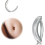 Dámsky piercing do pupka zo striebra 925 s prackou, 14G 1