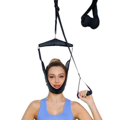 Cervical Traction Support - Portable Neck Device for Headache, Shoulder &amp; Back Discomfort