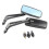 Motorcycle mirrors Compatible with Harley Breakout - Black rectangle 8mm 10mm 3