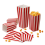 100 pieces popcorn bags, popcorn bags small popcorn boxes red and white 1