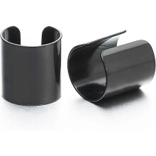 2pcs Stainless Steel Ear Cuff Ear Clip Non-Piercing Clip On Earrings for Men and