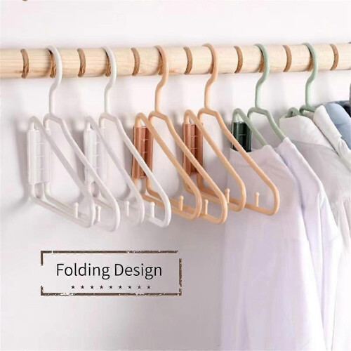 8Pcs Foldable Hangers, Plastic Foldable Hangers, Portable Folding Clothes Hanger, Foldable Travel H 1
