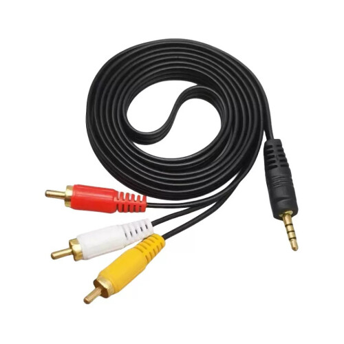 Καλώδιο εξόδου ήχου και βίντεο AV 3,5 mm σε 3RCA, καλώδιο Y8 αρσενικό 1/8 TRRS σε 3 RCA