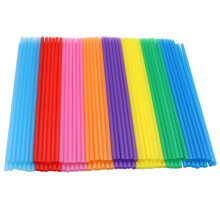 100 Plastic Drinking Straws 6x190mm Flat Mouth Straight Tube for DIY Party Supplies Bulk Pack