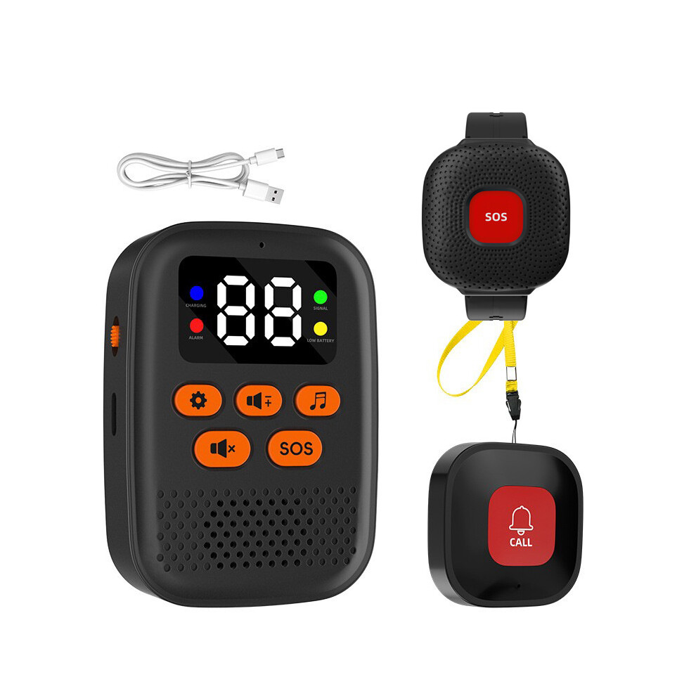 Wireless Caregiver Call Button for Elderly,Caregiver Pager Elderly Monitoring with Vibration, Alert