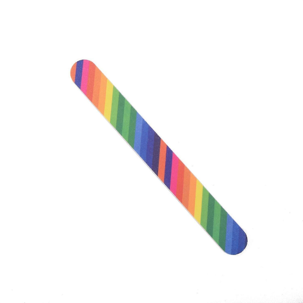 Mini Portable Rainbow Nail File Grinder Polishing Sand Buffer Manicure Tool