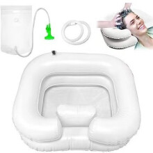 Portable Inflatable Shampoo Basin for Bedside Use, Suitable for Locs Care and Hair Washing