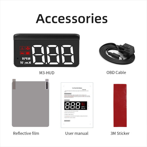 Car Universal GPS HUD - Head Up Display, Speedometer, Driving Direction, Overspeed, Clear Fault Code 2