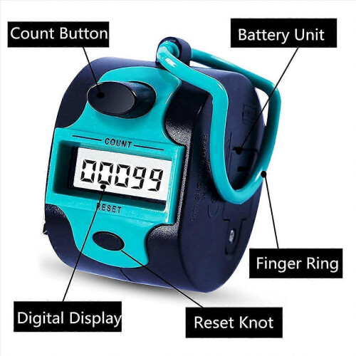 Counter Electronic Clicker Manual Digital Counter Finger Ring Mechanical Handheld Counter for Row Pe 1
