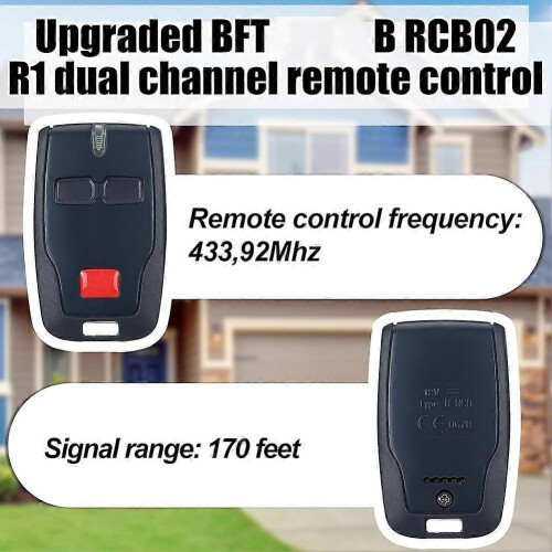 6Pcs 2 Channel Remote Control for BFT Mitto B RCB02 R1, 433mhz Gate Opener Remote Control Transmitter 2