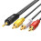 Καλώδιο εξόδου ήχου και βίντεο AV 3,5 mm σε 3RCA, καλώδιο Y8 αρσενικό 1/8 TRRS σε 3 RCA 2