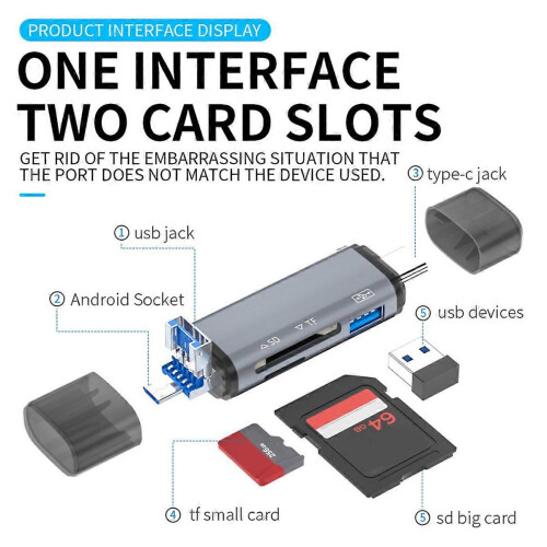OTG Type C Micro-SD card Reader type c to usb OTG adapter 1