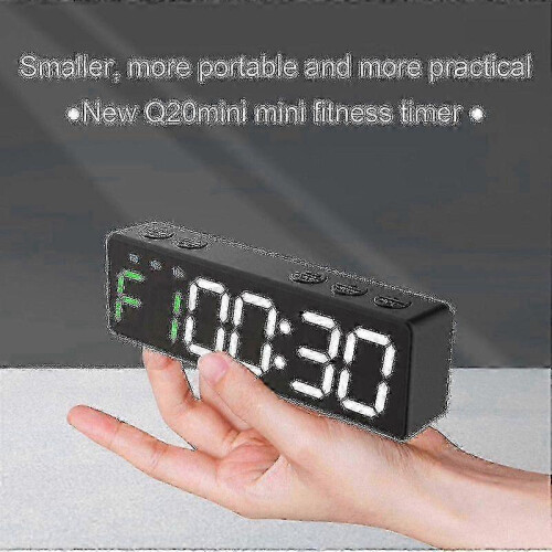 Gymtimer, intervaltrainingsklok, stopwatch voor training, aftel- en optelfunctie. 2