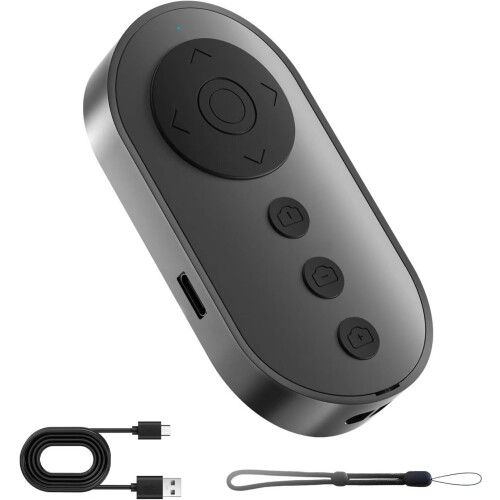 Versatile Wireless Camera Remote Control with Zoom, Front/Rear Switch for IPhone &amp; Android, Ideal Compatible with TikTok &amp; Video