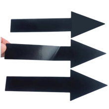20Pcs Black Arrow Sticker 8 x 2 inch Removable Waterproof Self-Adhesive PVC Labels Safe Wall Marking Sign Floor Decals for Schools Transport