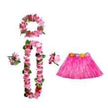 Ghirlanda per feste hawaiane Ghirlanda decorativa hawaiana Catena Gonna hawaiana Fascia per capelli Braccialetto a catena Accessori per abbigliamento