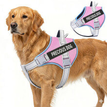 (New 99-Pink, XXL) Hundegeschirr ohne Ziehen, reflektierende, verstellbare Haustierweste mit Griff, atmungsaktives Anti-Choke-Geschirr für