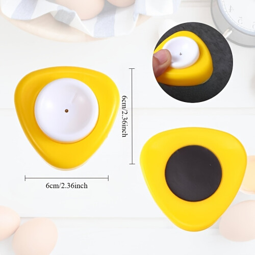 (2pcs) Egg Piercers with Safety Lock Base, Designed for Easy Peeling, Featuring Retractable Needles, Ideal for Boiled Eggs in 1