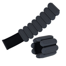 1Pair Adjustable Ankle & Wrist Weights Strength Training-Black