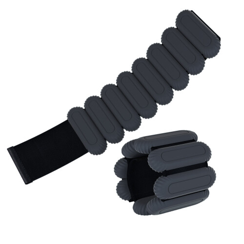 1Pair Adjustable Ankle & Wrist Weights Strength Training-Black