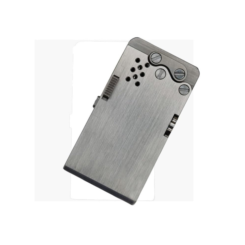 Silver Vintage Trench Lighter Pure Brass Windproof Dual Flame Retro Kerosene Lighter For Men Reusable Gift