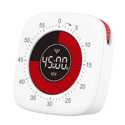 Digital Visual Timer 60min, 200mAh, 50x50mm White 2
