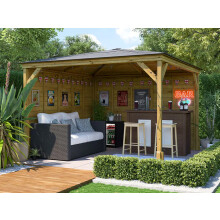 Wooden Gazebo Bar 3x3m Pressure Treated Roof Shingles Dunster House
