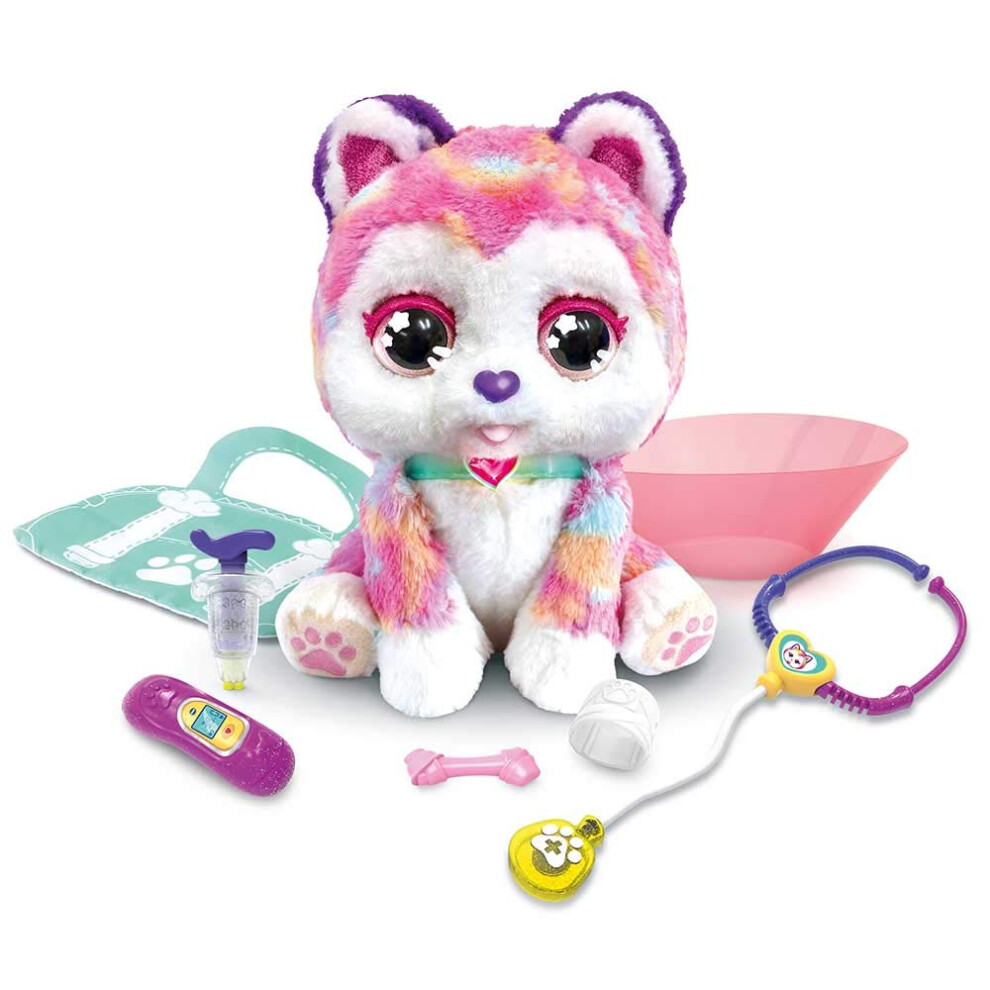 Vtech - Rainbow, My Puppy Bobo, Interactive Soft Toy To Heal, Play Veterinarian – French Version