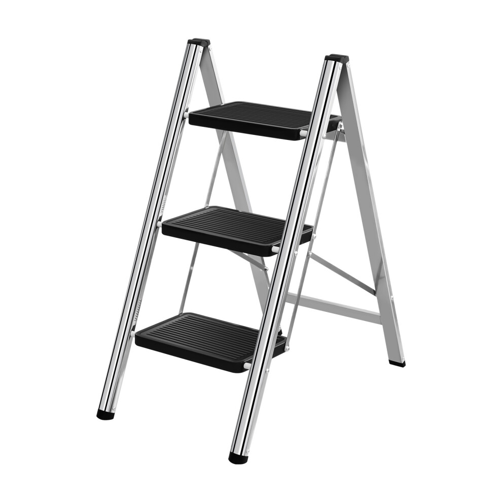 Step Ladder Foldable Step Ladder With Wide Non-Slip Pedal, Step Stool With 150 Kg Capacity, Home, Pantry, Indoor And Outdoor Use (3-Step) 782429082361