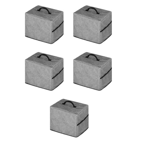 5Stk Grauer Polyester Eismaschinen- Mit Integriertem Stauraum