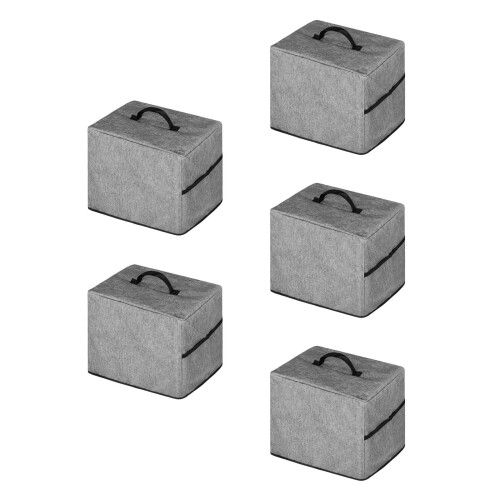 5Stk Grauer Polyester Eismaschinen- Mit Integriertem Stauraum 1