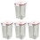 4Pcs Plastic Canisters with Vacuum Lids Clear Tea Coffee Sugar Storage 1