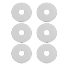 6Pièces Cache Robinet En Acier Inoxydable Argent Pour Salle De Bain