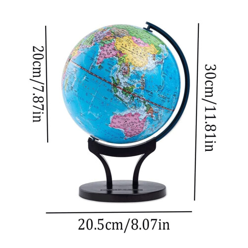 World Globe 720 DualAxis Rotation EasyRead Blue Ocean Map Desktop Rotating Globe with Weighted Stand 1