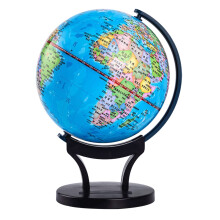 World Globe 720 DualAxis Rotation EasyRead Blue Ocean Map Desktop Rotating Globe with Weighted Stand