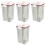 4Pcs Plastic Canisters with Vacuum Lids Clear Tea Coffee Sugar Storage 2