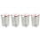 4Pcs Plastic Canisters with Vacuum Lids Clear Tea Coffee Sugar Storage 3