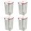 4Pcs Plastic Canisters with Vacuum Lids Clear Tea Coffee Sugar Storage 4