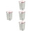 4Pcs Plastic Canisters with Vacuum Lids Clear Tea Coffee Sugar Storage 5