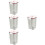 4Pcs Plastic Canisters with Vacuum Lids Clear Tea Coffee Sugar Storage 6
